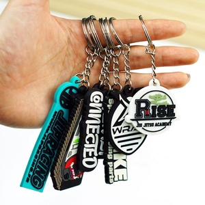 Wholesale Promotional Gift Customised Designer Logo 3D/2D Soft Rubber Silicone PVC Keychain Custom