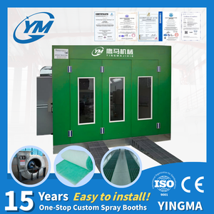 Cabine de peinture standard Yingma, 8 groupes de 4 éclairages LED supérieurs, 1000 lx, cabine lumineuse pour une peinture précise - Product Image 1