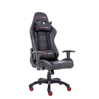 Chaise de jeu personnalisable en cuir PU au design moderne avec fonctions pivotantes, extensibles et massage