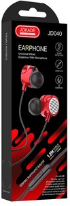 Auriculares internos rojos JD040 con micrófono de 1,2 m de longitud para uso telefónico - Product Image 5