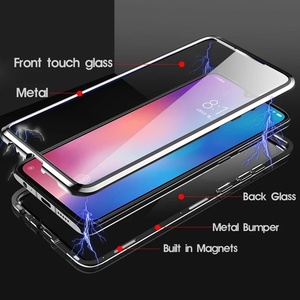 Funda de teléfono magnética de Metal de vidrio TPU de doble cara de protección completa de 360 ° para <span class=keywords><strong>Samsung</strong></span> S25 Ultra S22 S24 Ultra Plus A55 cubierta de parachoques - Product Image 4