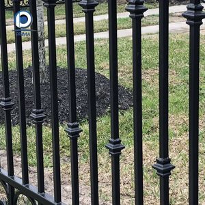 Ensemble de portails et clôtures en fer forgé personnalisables, balustrades en fer forgé en gros pour cimetière et parc - Product Image 4