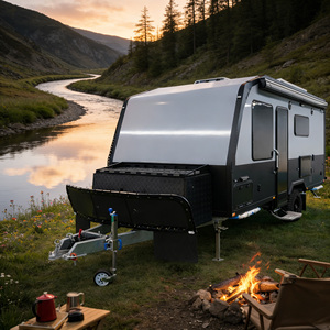 Caravana todoterreno de lujo moderna de aluminio <span class=keywords><strong>para</strong></span> <span class=keywords><strong>2</strong></span> personas, autocaravana con suspensión independiente y espacio de almacenamiento en venta - Product Image 1