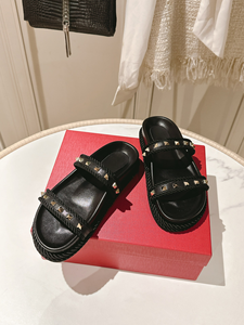 Sandalias de Moda con Tachuelas, Estilo Slip-On, Impermeables, Transpirables, para Verano, Aire Libre, Looks Casuales y Vacacionales, Valentinos - Product Image 3