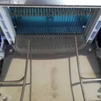 Machine à trancher le pain électrique semi-automatique en acier inoxydable écologique - Nouvelle utilisation en boulangerie