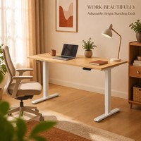 Escritorio Eléctrico de Altura Ajustable, Modular, Moderno, para Trabajar Sentado o De Pie, con Capacidad de Carga de 70 kg, Ergonómico, para Oficina en Casa, Mesa para Computadora