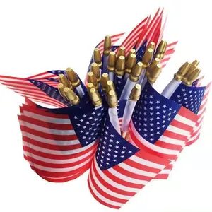 美国国旗棒木聚酯抗撕裂国旗爱国和派对装饰庆祝周年纪念节日