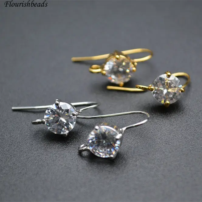 Ưa Thích Bông Tai Móc Vòng Tròn CZ Kim Cương Earrings Đối Với Đảng