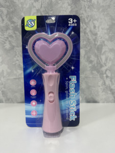 Bâton lumineux LED rose portable de 8,6 pouces en forme de cœur néon clignotant, idéal pour concerts, événements, Saint-Valentin, jouet de fête, conforme ASTM F963 - Product Image 6