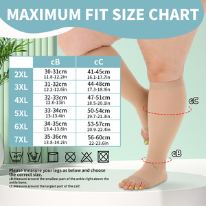 Bas de <span class=keywords><strong>contention</strong></span> personnalisés pour femmes, à bout ouvert, longueur genou, <span class=keywords><strong>classe</strong></span> <span class=keywords><strong>2</strong></span> (Spandex/Nylon), antidérapants, respirants, écologiques - Product Image 6