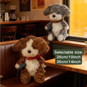 Peluche de Cachorro Schnauzer Suave Hecho de Algodón PP, Adorable Peluche de Perro para Niños, Regalo de Cumpleaños, Consuelo para Bebés, Decoración del Hogar - Product Image 2