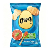Sachets personnalisés en plastique à soufflet arrière, en aluminium et Mylar, pour l'emballage de chips, croustilles de maïs et snacks soufflés