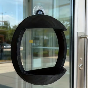 ที่ให้อาหารนกแบบติดหน้าต่าง วัสดุพลาสติกแข็งแรงทนทาน รูปทรงวงกลม สำหรับนกทุกชนิด - Product Image 2