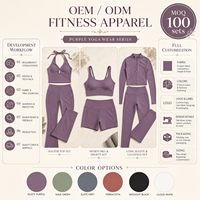 Ensemble de yoga professionnel pour femmes, vêtements de sport, tenue de gym, soutien-gorge de sport sans couture, leggings, shorts, pantalon évasé, OEM ODM personnalisé