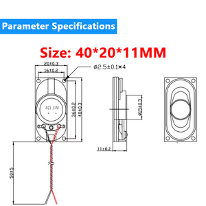 40x20mm 4020 4Ω3W רמקול חלל מגנטי ברמה גבוהה רמקול מערכת שמע רמקול <span class=keywords><strong>bluetooth</strong></span> לבית חכם תעודת ROHS&CE - Product Image 2