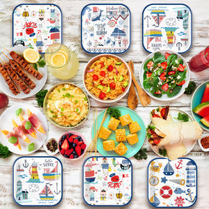 Fournitures de fête pirate Desserts assiettes en papier tasses serviettes ensembles de vaisselle jetable décorations de fête d'anniversaire pour enfants - Product Image 1