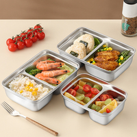 Boîte à lunch isotherme en acier inoxydable à deux compartiments, boîte à bento pour enfants, conteneur portable pour enfants, vente chaude