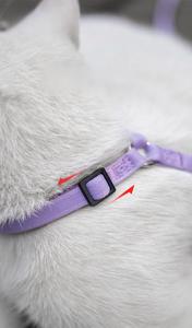 <b>Pink</b> Nylon cat <b>Harness</b> Adjustable Buckle Closure Small Breed Cute Style for Daily Use - Product Image 5