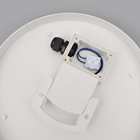 Plafonnier LED rond carré IP65 10W 19W 26W 35W 120lm/W à montage en surface avec capteur pour salle de bain, bureau, hôpital