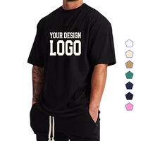 T-shirt à épaules tombantes 100 % coton, personnalisable pour homme, impression de t-shirts de marque, vente en gros, fournisseur en vrac avec logo