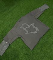 Chemises à manches longues à double empiècement, vente en gros, unisexes, effet vieilli, avec strass, t-shirts double couche de qualité supérieure