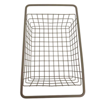 Panier égouttoir simple en fer peint par pulvérisation pour évier de cuisine, support de drainage pour fruits et légumes, égouttoir de rangement pour vaisselle en métal