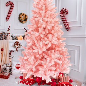 Moderno vetro esterno Pre illuminato Pe lusso rosa vetro bianco albero di natale Pop Up albero di natale con luci con luci a Led - Product Image 1