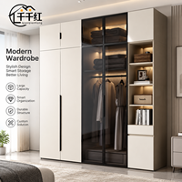Armoire de Rangement Pliante Moderne et Simple pour la Maison, Penderie d'Angle Ajustable, Ensemble de Meubles de Dressing de Luxe Légers pour Appartement et Chambre à Coucher