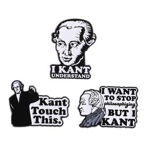 Spilla smaltata del famoso filosofo <span class=keywords><strong>Kant</strong></span>, con tema <span class=keywords><strong>Filosofia</strong></span> Classica e la citazione 'I <span class=keywords><strong>Kant</strong></span> Understand', distintivo da risvolto per decorazione di abbigliamento, gioiello regalo per fan - Product Image 1