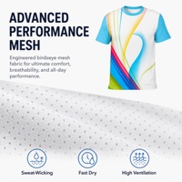 MARKAKRALI Ignite Your Running Passion T-shirt à sublimation dynamique abstrait axé sur le sport Imprimés énergiques sur tissu tricoté