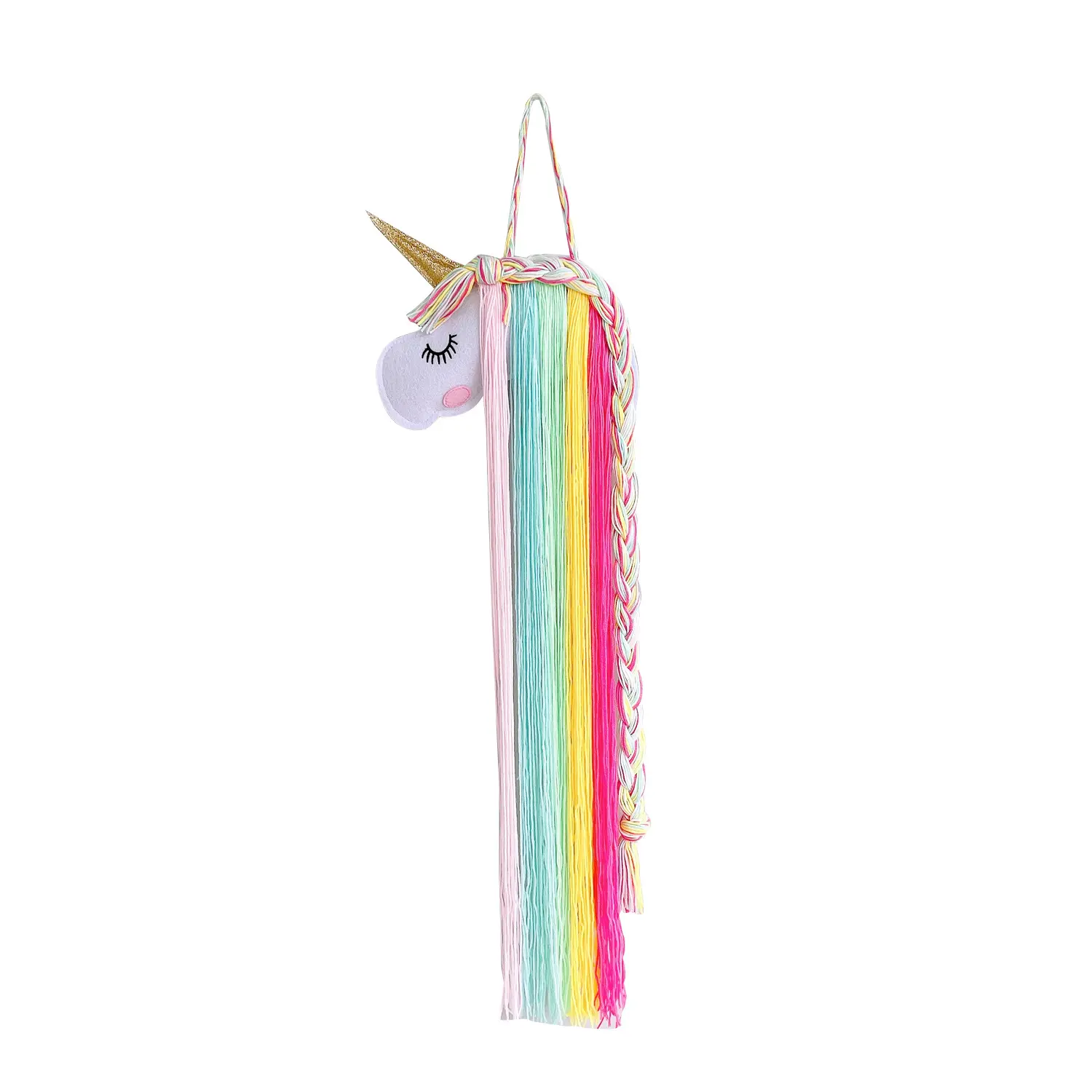 INS Nordic Style Felt Unicorn Children's Hair Clip Wool Hair Accessories with Wall Hanging Tapestry Headwear Organizer