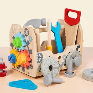 Ensemble d'accessoires de jeu créatif STEM 3 en 1 pour tout-petits garçons, boîte à outils en bois, jouet d'imitation - Product Image 4