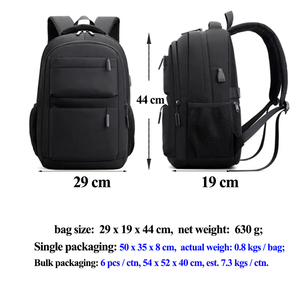 Nueva mochila unisex <span class=keywords><strong>para</strong></span> ordenador <span class=keywords><strong>portátil</strong></span> de moda logotipo personalizado carga USB adolescentes estudiantes universitarios mochila escolar bolsas - Product Image 6