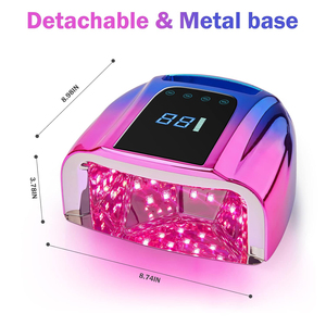 Gradient Color <b>Wireless</b> Cordless Rechargeable 48w LED UV Nail Gel Dryer <b>Lamp</b> Dual Wavelength 24PCS LED Bulbs Fast Curing Home - Product Image 6
