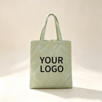Sac fourre-tout en toile de taille moyenne, réutilisable, vierge, avec logo personnalisé, pour foire du livre, marché fermier, couleur verte