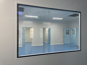 Porte de gymnase horizontale en aluminium, fenêtre modulaire, salle blanche insonorisée, étanche, verre trempé, design industriel, école - Product Image 3