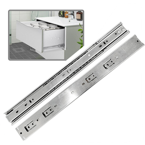 Glissière télescopique à extension complète à fermeture amortie robuste et moderne sur mesure avec roulement à billes pour tiroir d'armoire - Product Image 5