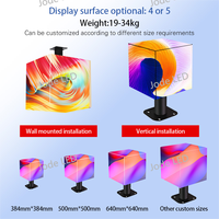 Pantalla LED Cúbica con Control por Aplicación Wifi 4G, 3D Magic P1.6 P1.86 P2 P2.5 P3 P4, Letrero Publicitario Creativo Personalizado, Resistente al Agua para Animación