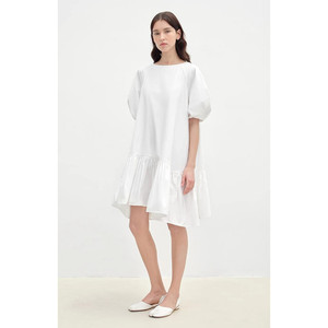 Robe d'été pour femme à col rond et manches bouffantes, style élégant, collection Ailande - Product Image 1