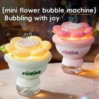 Machine à bulles de fleurs, baguettes à bulles électriques pour anniversaire, mariage, fête, jouet de Noël, souffleur de bulles automatique rechargeable