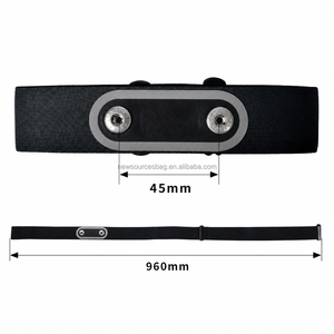 Sangle de poitrine de remplacement en nylon pour moniteur de fréquence cardiaque Wahoo <span class=keywords><strong>Garmin</strong></span> Polar <span class=keywords><strong>Strava</strong></span> AAW13 - Product Image 3