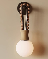 Applique murale LED moderne en laiton E26 220V, design de luxe pour la décoration intérieure d'hôtel, chambre et couloir