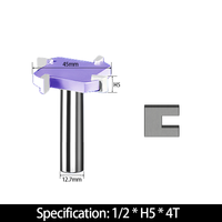 Fraise à bois en forme de T de qualité industrielle YUFU, 12,7 mm, acier allié, poignée en acier, HRC60, personnalisable, ODM OEM pris en charge