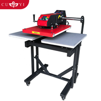 Presse à chaud pneumatique CUYI 40*60CM, double station coulissante, automatique, pour transfert thermique sur t-shirt, machine d'impression par sublimation