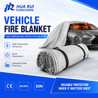 Couverture anti-feu robuste pour voiture en fibre de verre enduite de silicone pour la suppression des dérives thermiques des véhicules électriques et la contention des hautes températures