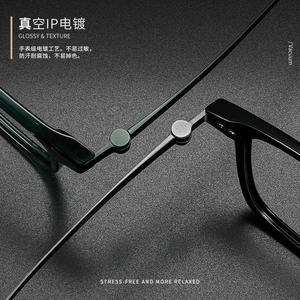 Monturas de Gafas Cuadradas Max010, Montura Negra Extra Ancha, Gafas Ópticas para Hombre con Puente Mediano, Lentes de PC, Origen Danyang - Product Image 4