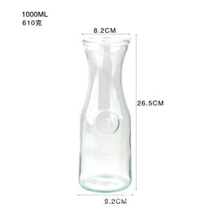 34 oz cuisine 1 litre <span class=keywords><strong>carafe</strong></span> en verre facile <span class=keywords><strong>à</strong></span> verser bouteille conteneurs pour boisson pichet <span class=keywords><strong>carafe</strong></span> <span class=keywords><strong>à</strong></span> <span class=keywords><strong>vin</strong></span> et verres <span class=keywords><strong>à</strong></span> jus <span class=keywords><strong>avec</strong></span> couvercle en plastique - Product Image 4