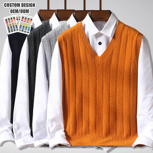 Venta al por mayor OEM logotipo personalizado de moda 100% <span class=keywords><strong>lana</strong></span> sin mangas de punto Cachemira chaleco suéter de <span class=keywords><strong>lana</strong></span> para las mujeres - Product Image 1