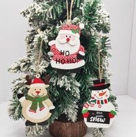 Décorations de Noël transfrontalières en bois pour la maison, ornements avec Père Noël, bonhommes de neige, rennes, pendentifs de dessins animés et plus encore