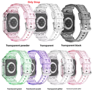New Arrive TPU <b>Watch</b> Strap for Apple <b>Watch</b> S10 S11 42mm 46mm Anti-Drop Charm Integrated Transparent Glitter <b>Watch</b> Band - Product Image 1